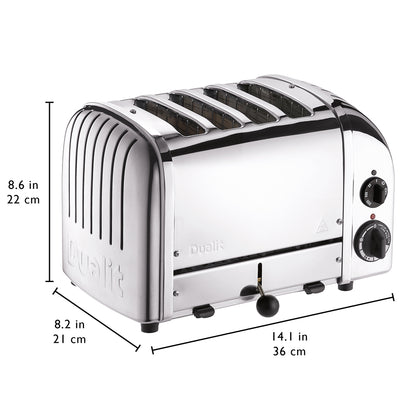 Dualit 4 Slice Classic Toaster -Feather