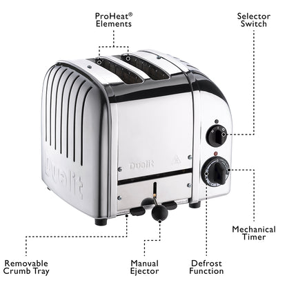 Dualit 2 Slice Classic Toaster - Plum